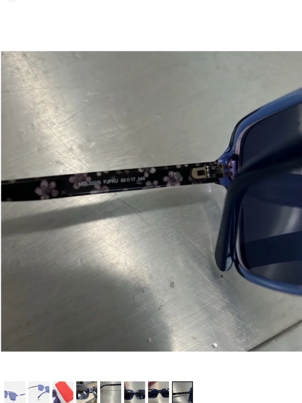 Love Moschino Translucent blue/Lavender Square Sunglasses - Picture 8 of 8